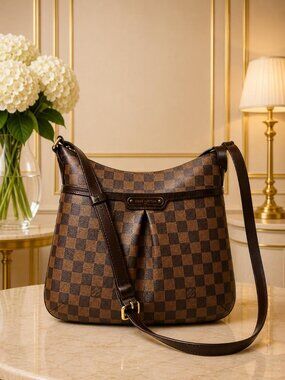 Authentic Louis Vuitton Bloomsbury PM Damier Ebene Crossbody Bag